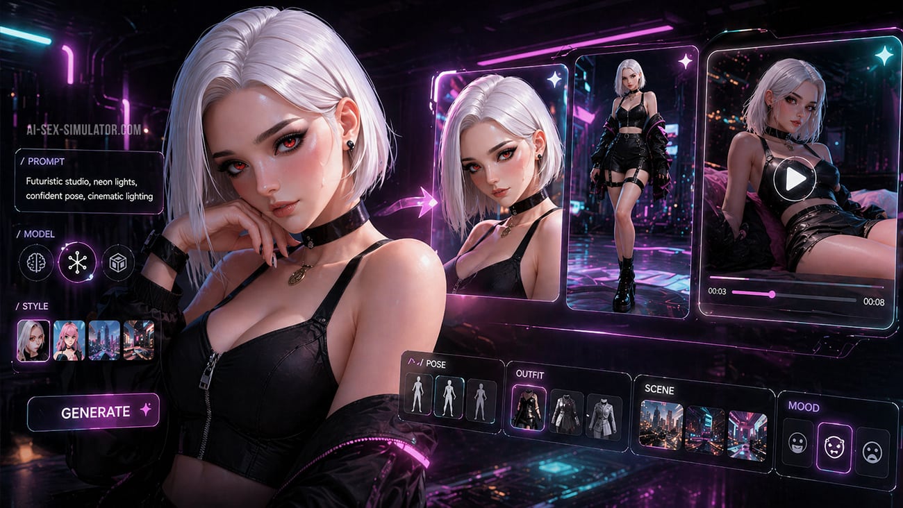 NSFW content generation interface for images and videos